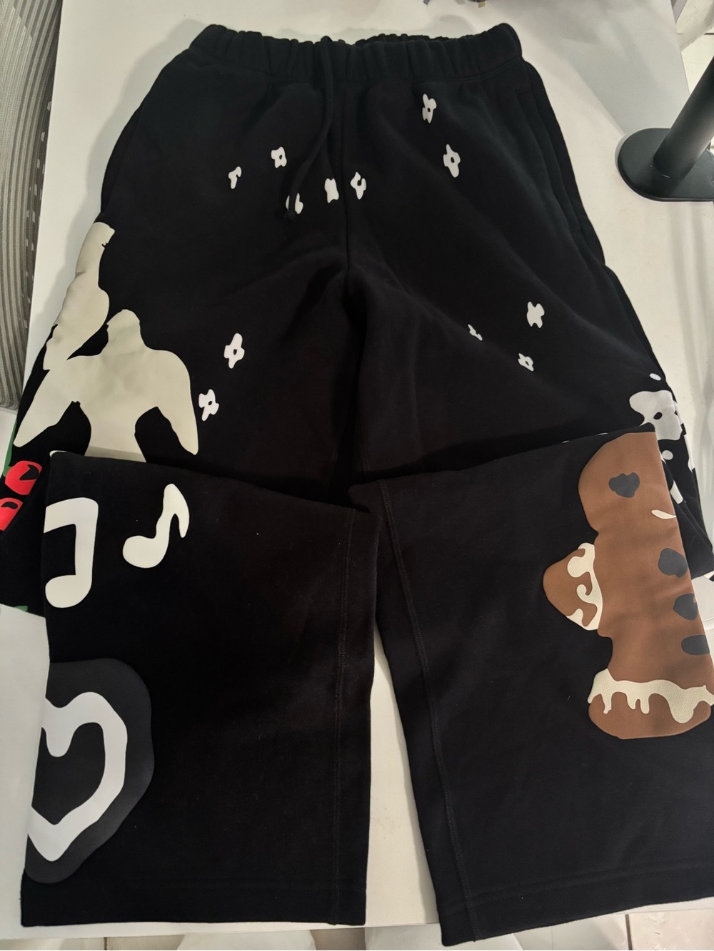 SKIMS X Cactus Plant Flea Market Straight Leg Pant - Onyx/Gingerbread Print XXS